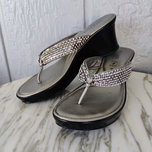 Italian Shoemakers Silver Sandals